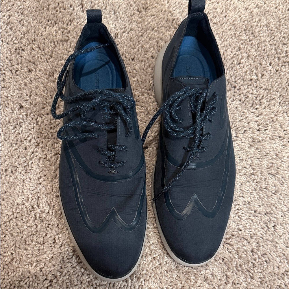Cole Haan Navy Oxfords with Off-White Sole